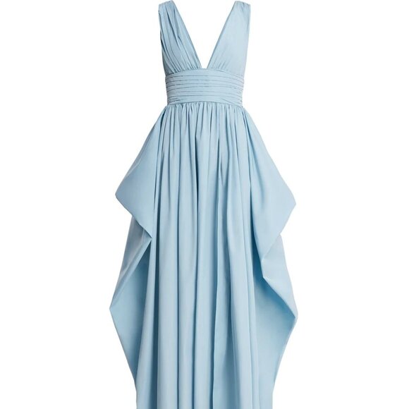 Bcbgmaxazria Phoenix V neck gown dream blue - Picture 3 of 6